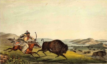 Jagd des Büffel Ölgemälde